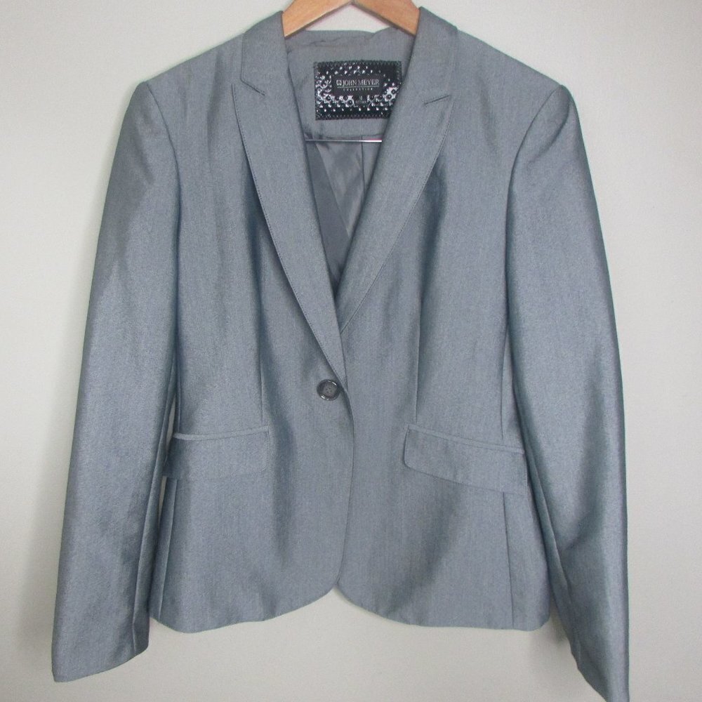 John Meyer Collection Blazer 10 Silver Gray